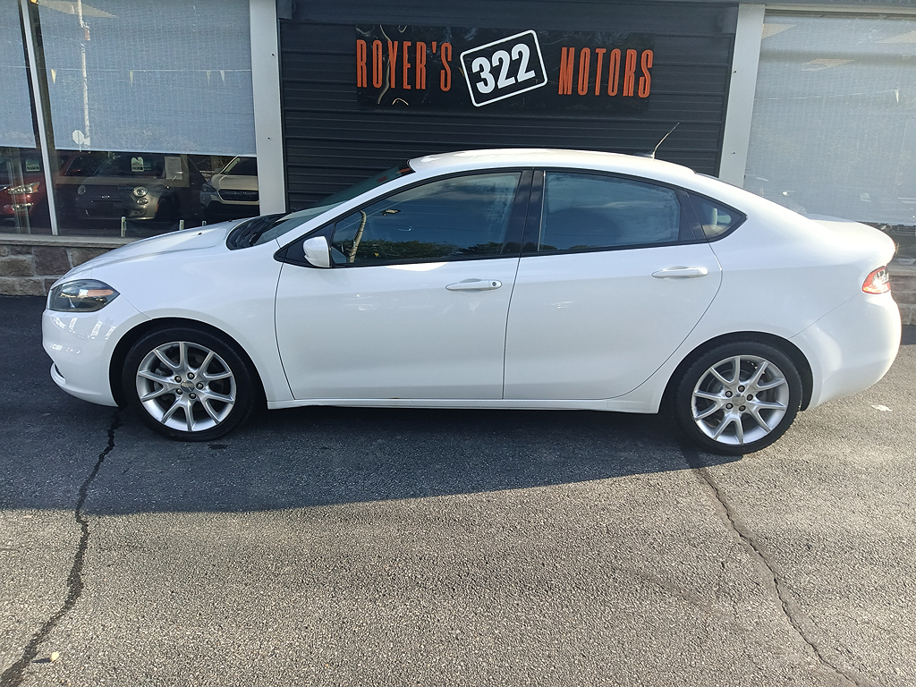 White 2014 Dodge Dart Sedan Front-Wheel Drive Automatic