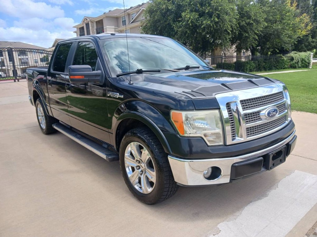 Black 2010 Ford F-150 Lariat SuperCrew LB Pickup Truck 4X2 Automatic